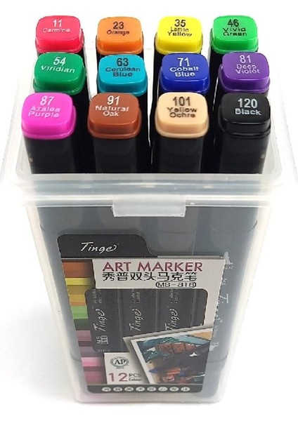 Art Marker Plastik Kutu Seti 12 Li