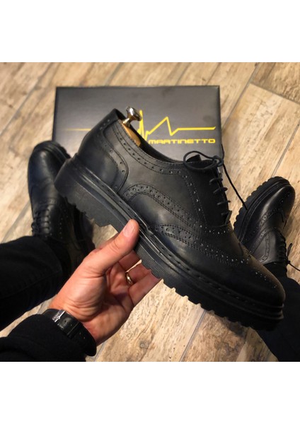 Hakiki Deri Siyah Erkek Ayakkabı Düz Taban ile Şık ve Rahat Kullanım modelleri