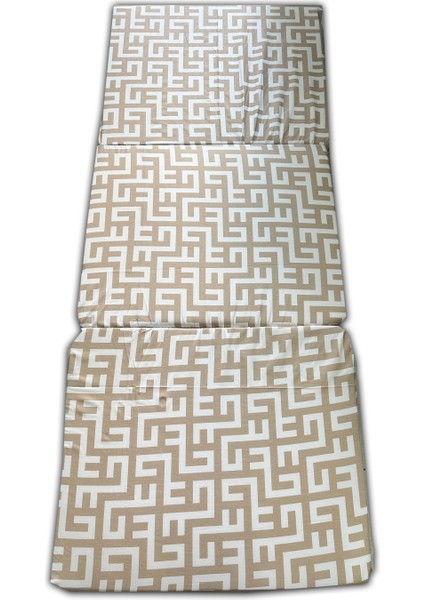 Katlanır Yer Minderi ve Tek Kişilik Süngerli Katlanır Minder 70 x 180 cm 6 cm - Krem Labirent
