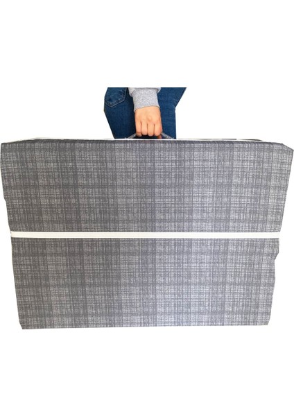 Katlanır Kamp Yatağı Çadır Yatağı Sünger Yatak Fermuarlı 70 x 180 cm 6 cm Gri