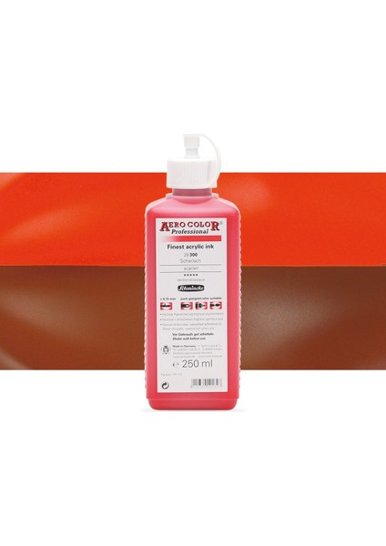 Aero Color Professional Finest Akrilik Ink. 250ML Scarlet 300