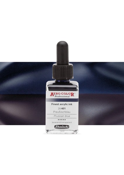 Aero Color Professional Finest Akrilik Ink. 28ML Prussian Blue 401
