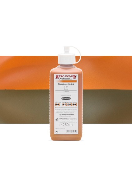 Aero Color Professional Finest Akrilik Ink. 250ML Sienna 601
