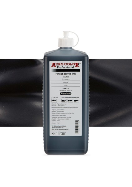 Aero Color Professional Finest Akrilik Ink. 1000ML Black 702