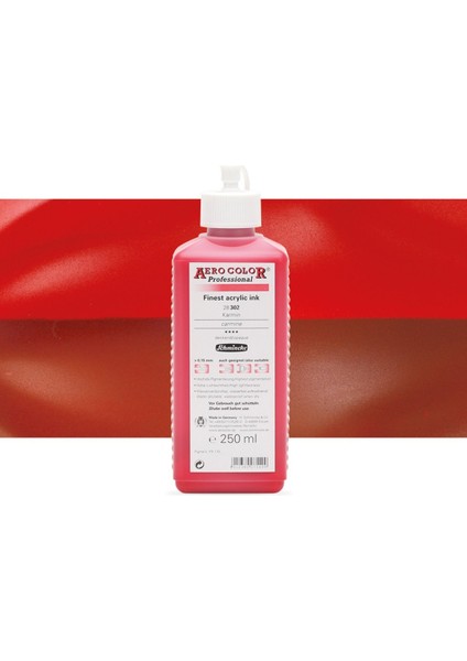 Aero Color Professional Finest Akrilik Ink. 250ML Carmine 302