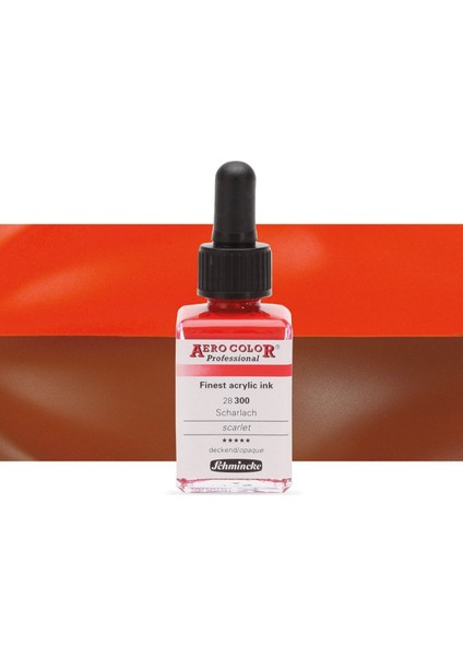 Aero Color Professional Finest Akrilik Ink. 28ML Scarlet 300