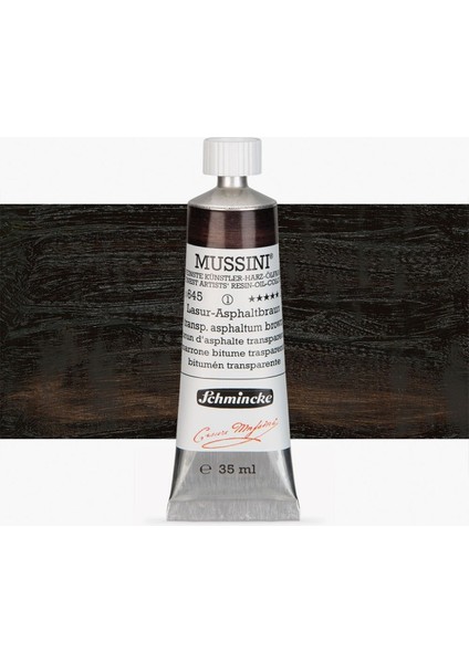 Mussini Yağlı Boya 35ML Asphaltum Black Translucent 645 S.1