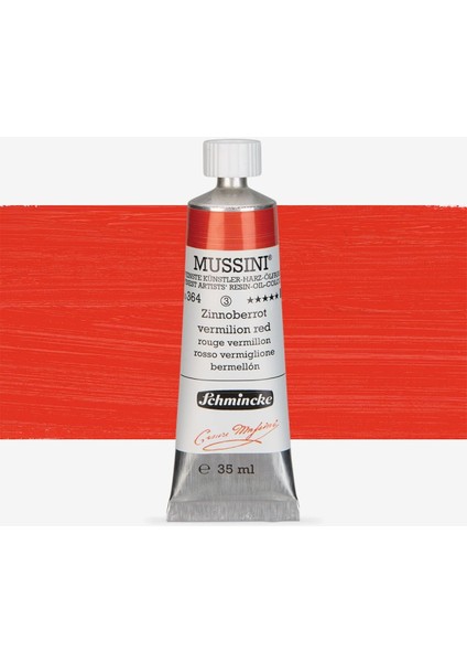 Mussini Yağlı Boya 35ML Vermilion Red Tone 364 S.3