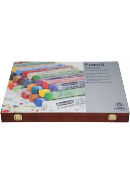 Pastel Boya Wooden Box 60'lı Set (Ahşap Kutu)