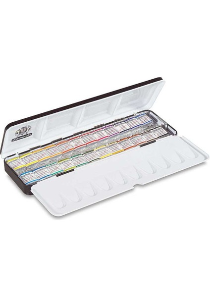 Akademie Sulu Boya Aquarell Metal Kutu Yarım Tablet 24'lü Set