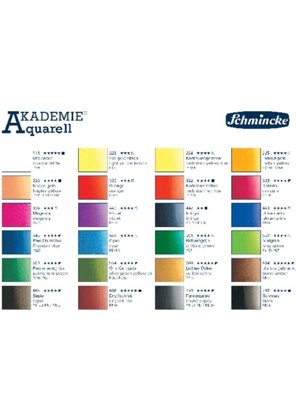 Akademie Sulu Boya Aquarell Metal Kutu Yarım Tablet 24'lü Set modelleri