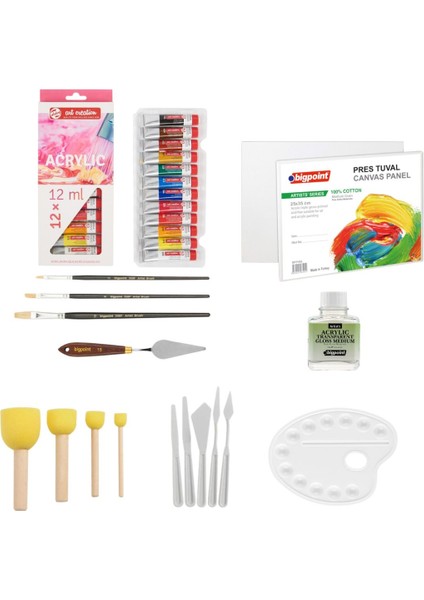 Art Creation Akrilik Boya Profesyonel Seti 12X12ML