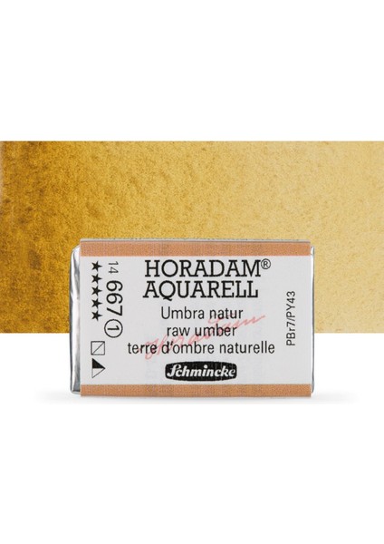Horadam Aquarell Tam Tablet Sulu Boya Raw Umber 667 S.1