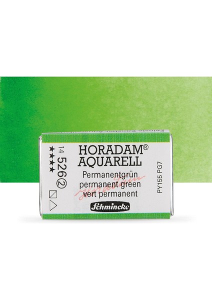 Horadam Aquarell Tam Tablet Sulu Boya Permanent Green 526 S.2
