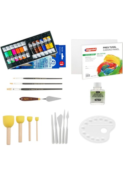 Atelıer Akrilik Boya Profesyonel Seti 12LI