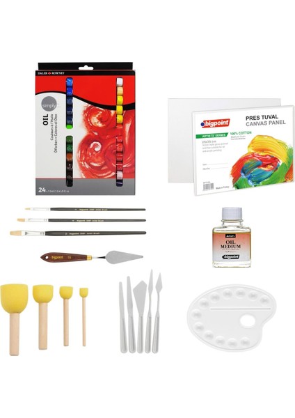 Simply Yağlı Boya Profesyonel Seti 24 Renk 12ML