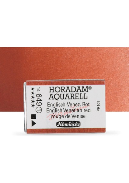 Horadam Aquarell Tam Tablet Sulu Boya English Venetian Red 649 S.1