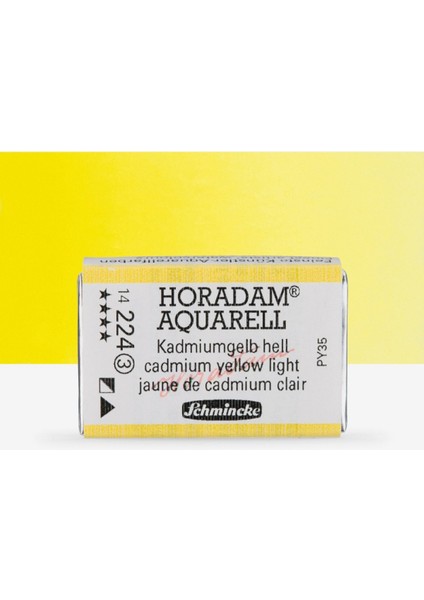 Horadam Aquarell Tam Tablet Sulu Boya Cadmium Yellow Light 224 S.3