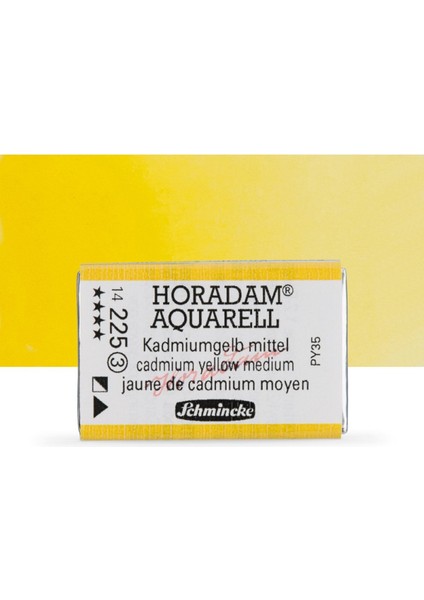 Horadam Aquarell Tam Tablet Sulu Boya Cadmium Yellow Middle 225 S.3