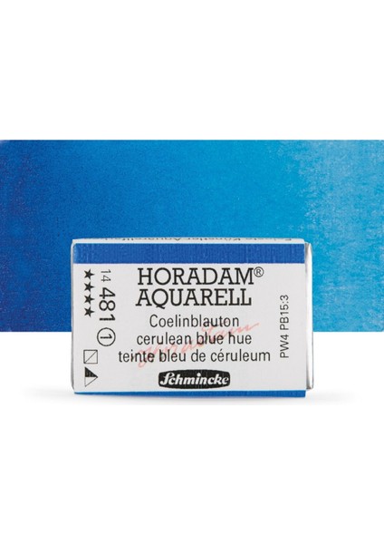 Horadam Aquarell Tam Tablet Sulu Boya Cerulean Blue Hue 481 S.1