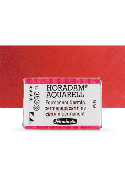Horadam Aquarell Tam Tablet Sulu Boya Permanent Carmine 353 S.3