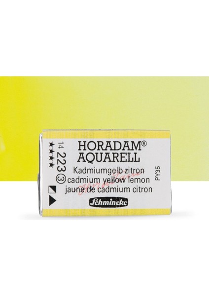 Horadam Aquarell Tam Tablet Sulu Boya Cadmium Yellow Lemon 223 S.3