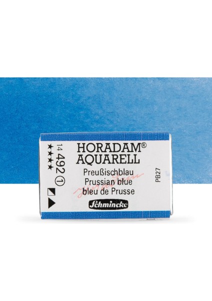 Horadam Aquarell Tam Tablet Sulu Boya Prussian Blue 492 S.1