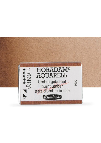 Horadam Aquarell Tam Tablet Sulu Boya Burnt Umber 668 S.1