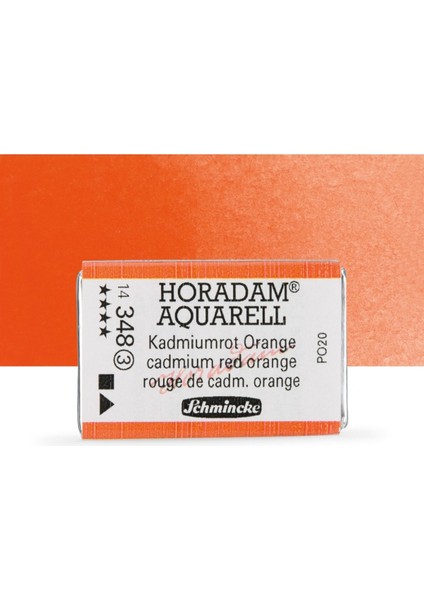 Horadam Aquarell Tam Tablet Sulu Boya Cadmium Red Orange 348 S.3
