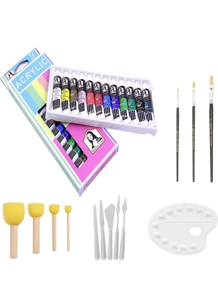 Monalisa Akrilik Boya Başlangıç Seti 12X12ML