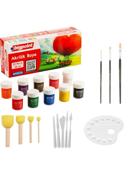 Akrilik Boya Başlangıç Seti 10 Renk x 25 ml