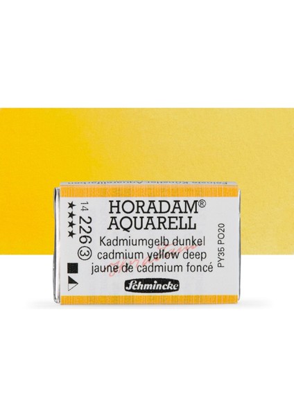 Horadam Aquarell Tam Tablet Sulu Boya Cadmium Yellow Deep 226 S.3