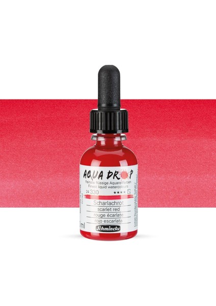 Aqua Drop Sıvı Sulu Boya 30ML Scarlet Red 330