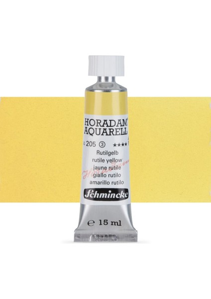 Horadam Aquarell Tube Tüp Sulu Boya 15ML Rutile Yellow 205 S.3