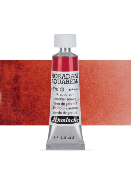 Horadam Aquarell Tube Tüp Sulu Boya 15ML Madder Brown 670 S.2