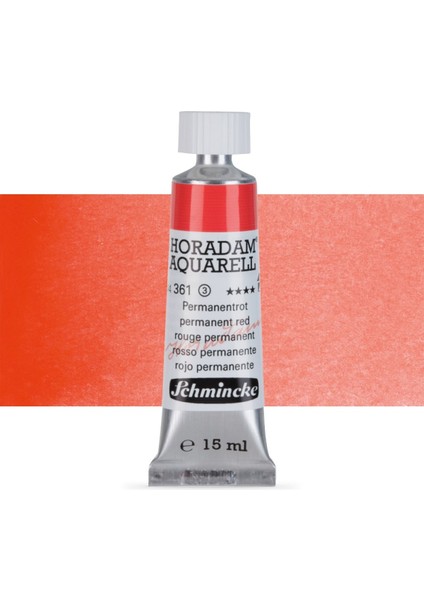 Horadam Aquarell Tube Tüp Sulu Boya 15ML Permanent Red 361 S.3