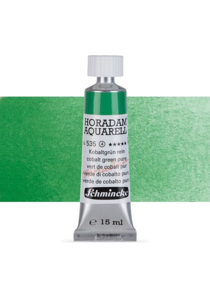 Horadam Aquarell Tube Tüp Sulu Boya 15ML Cobalt Green Pure 535 S.4