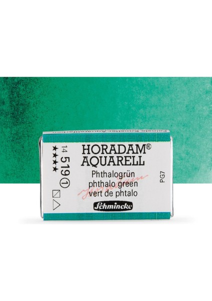 Horadam Aquarell Tam Tablet Sulu Boya Phthalo Green 519 S.1