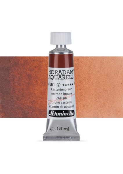 Horadam Aquarell Tube Tüp Sulu Boya 15ML Maroon Brown 651 S.3