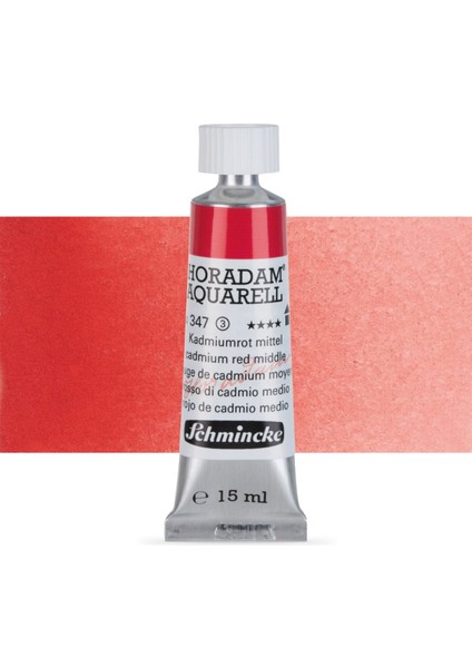 Horadam Aquarell Tube Tüp Sulu Boya 15ML Cadmium Red Middle 347 S.3