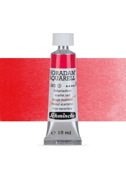 Horadam Aquarell Tube Tüp Sulu Boya 15ML Scarlet Red 363 S.3