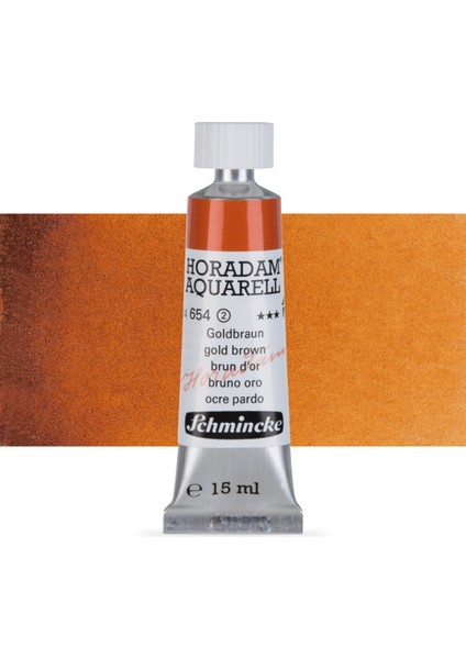 Horadam Aquarell Tube Tüp Sulu Boya 15ML Gold Brown 654 S.2