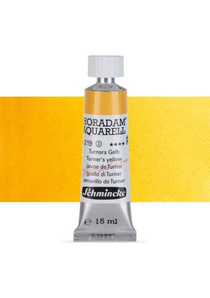 Horadam Aquarell Tube Tüp Sulu Boya 15ML Turners Yellow 219 S.3