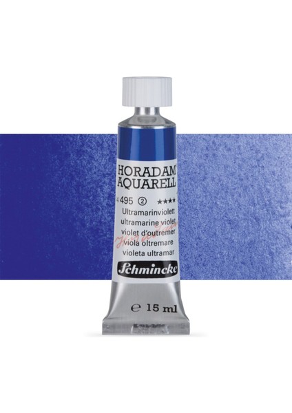 Horadam Aquarell Tube Tüp Sulu Boya 15ML Ultramarine Violet 495 S.2