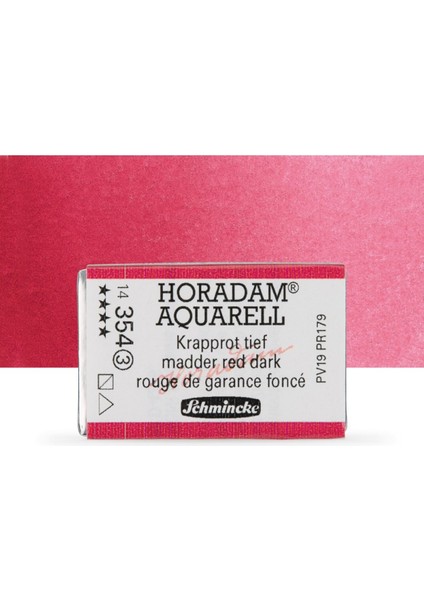 Horadam Aquarell Tam Tablet Sulu Boya Madder Red Dark 354 S.3
