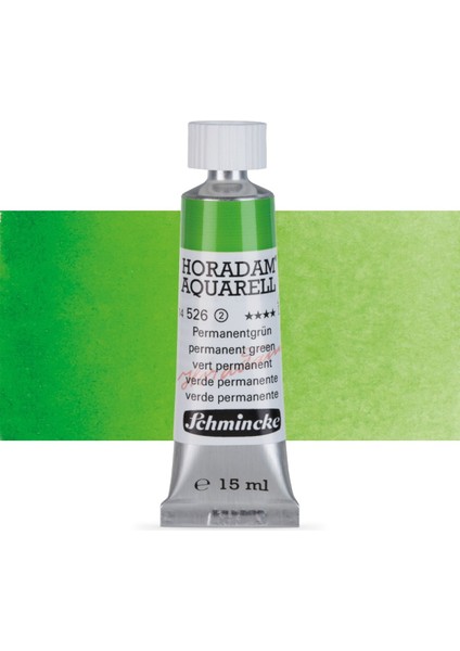 Horadam Aquarell Tube Tüp Sulu Boya 15ML Permanent Green 526 S.2
