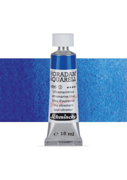 Horadam Aquarell Tube Tüp Sulu Boya 15ML Ultramarine Blue 496 S.2