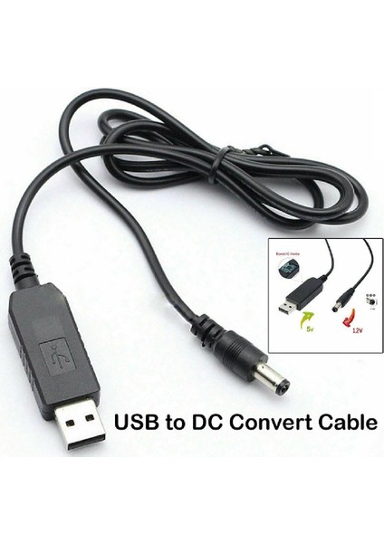 4322 5V To 12V Dc USB Voltaj Yükseltici Çevirici Adaptör Kablosu