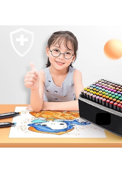 Touch Marker Art Çift Uçlu 36 Adet Kalem Seti Çantalı Premium Keçeli Boyama Kalemi