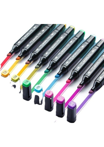 Touch Marker Art Çift Uçlu 48 Adet Kalem Seti Çantalı Premium Keçeli Boyama Kalemi indirimleri